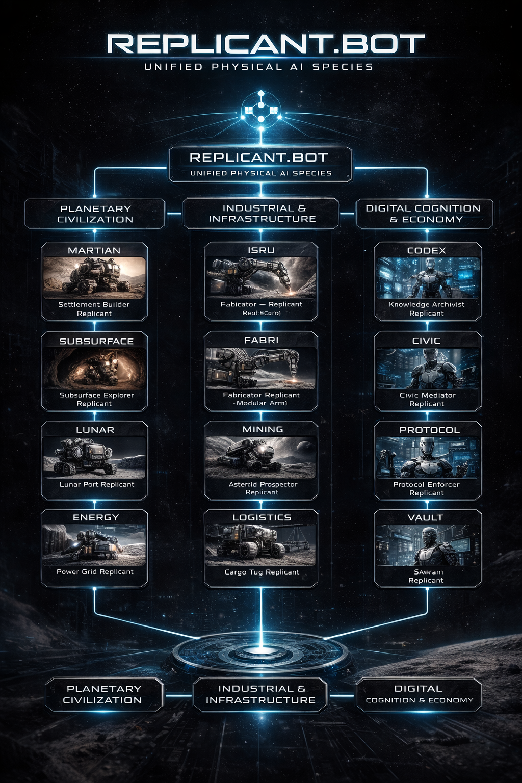 REPLICANT.BOT species map
